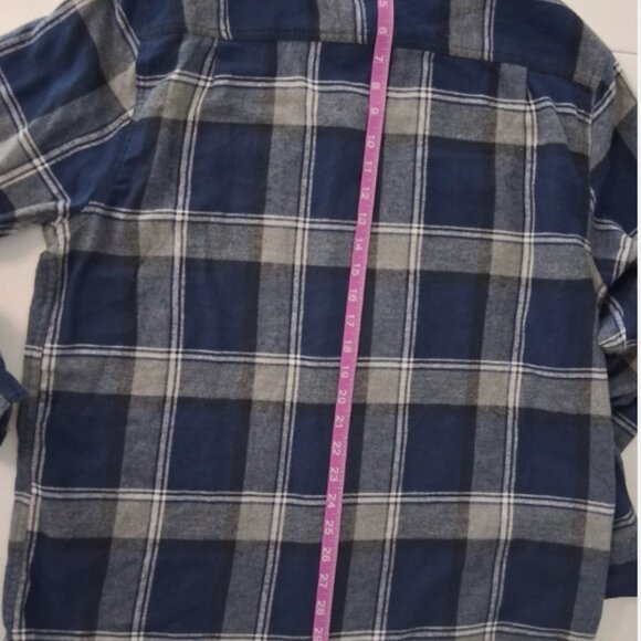 Coleman Shirt Mens Large Plaid Flannel Blue Gray Button Up Outdoor Workwear - Picture 8 of 10